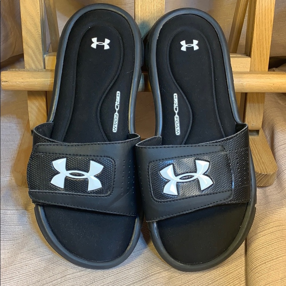 Under Armor lightweight slide in sandals 4D foam